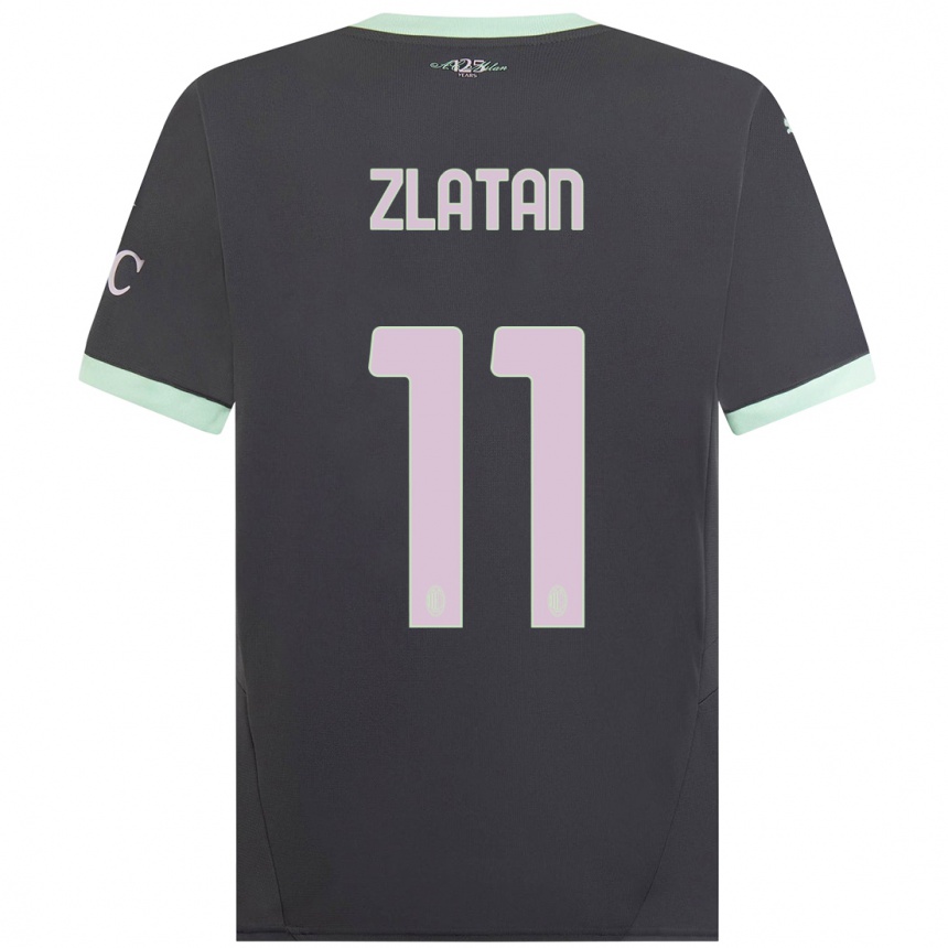 Hombre Fútbol Camiseta Zlatan Ibrahimovic #11 Gris Equipación Tercera 2024/25