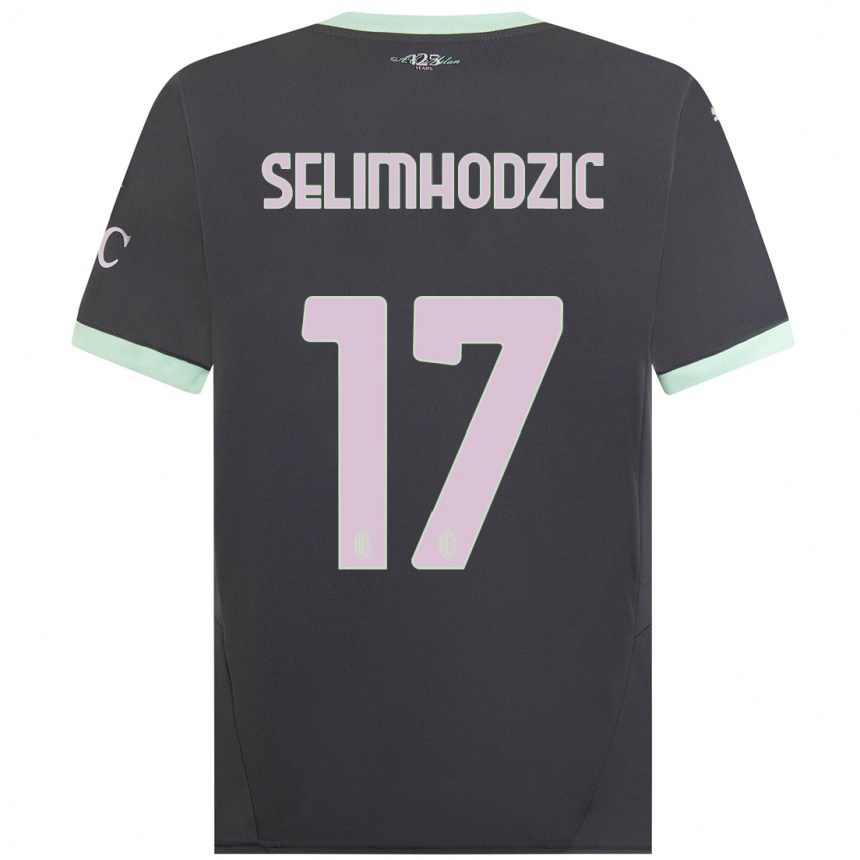 Hombre Fútbol Camiseta Noa Selimhodzic #17 Gris Equipación Tercera 2024/25