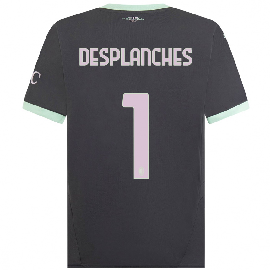 Hombre Fútbol Camiseta Sebastiano Desplanches #1 Gris Equipación Tercera 2024/25