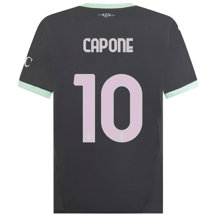 Hombre Fútbol Camiseta Andrea Capone #10 Gris Equipación Tercera 2024/25