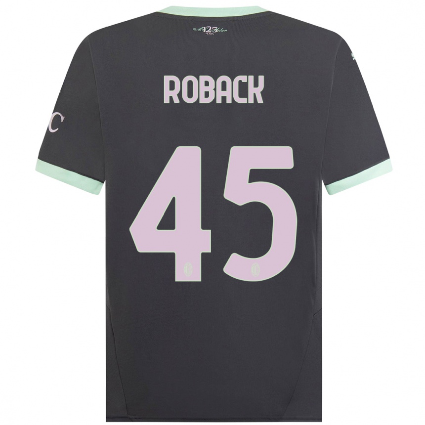 Hombre Fútbol Camiseta Emil Roback #45 Gris Equipación Tercera 2024/25