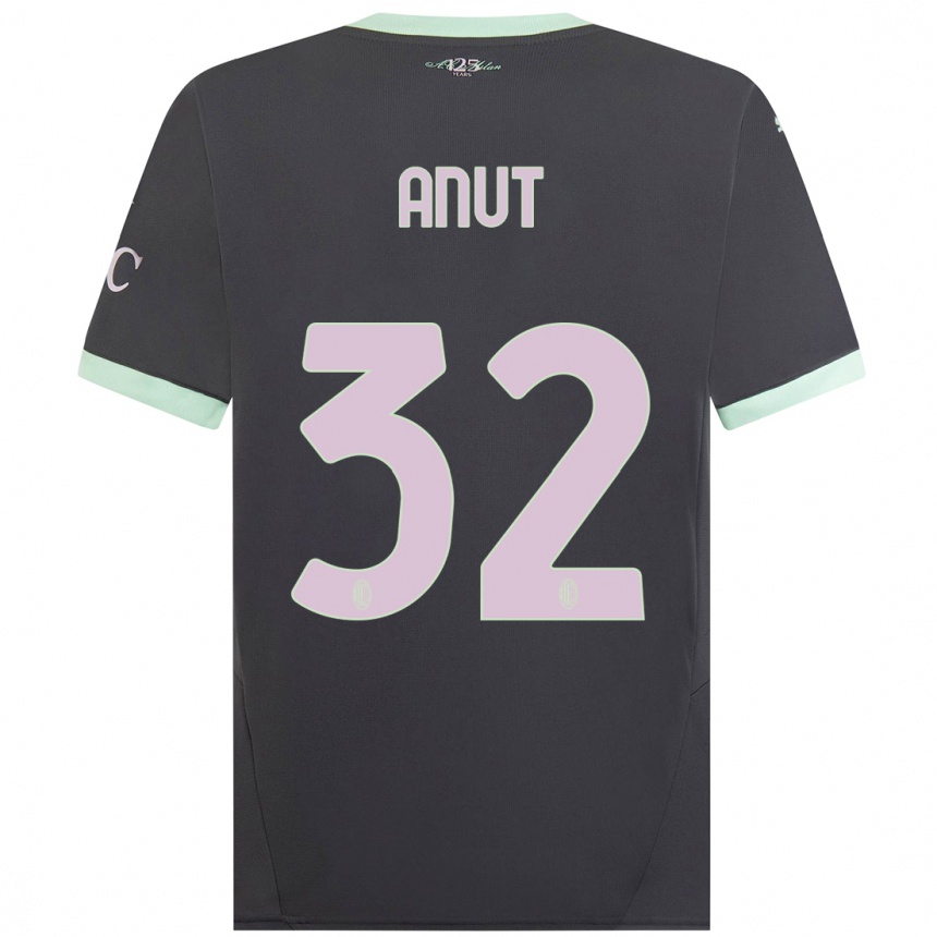 Hombre Fútbol Camiseta Niccolo Anut #32 Gris Equipación Tercera 2024/25