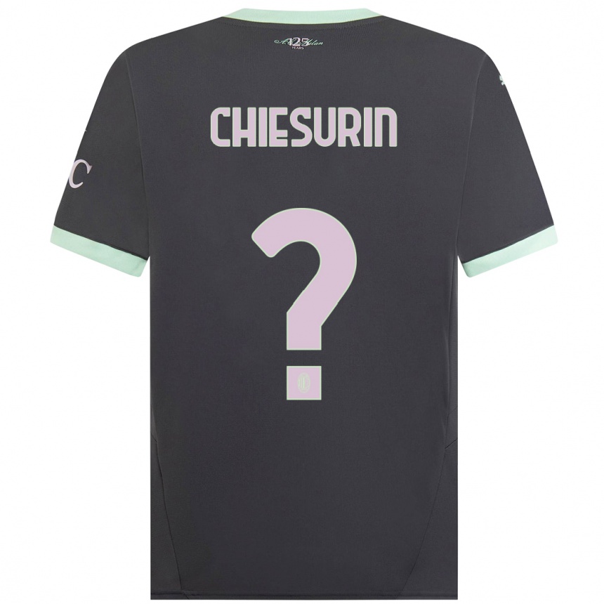 Hombre Fútbol Camiseta Alberto Chiesurin #0 Gris Equipación Tercera 2024/25