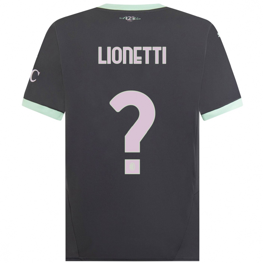 Hombre Fútbol Camiseta Francesco Lionetti #0 Gris Equipación Tercera 2024/25