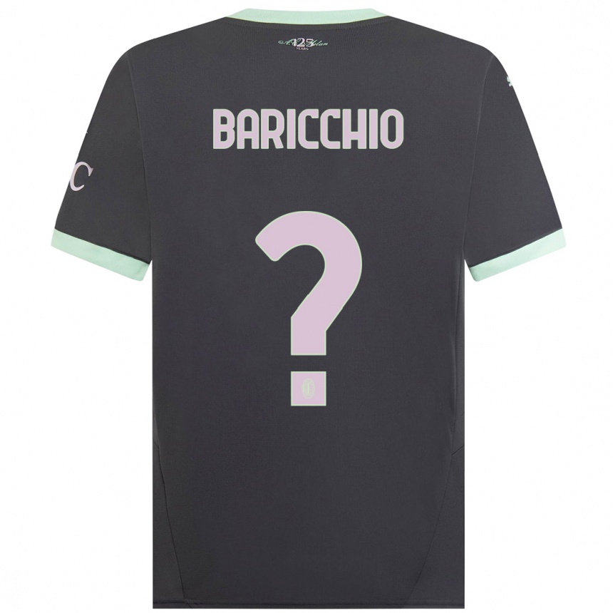 Hombre Fútbol Camiseta Luca Baricchio #0 Gris Equipación Tercera 2024/25