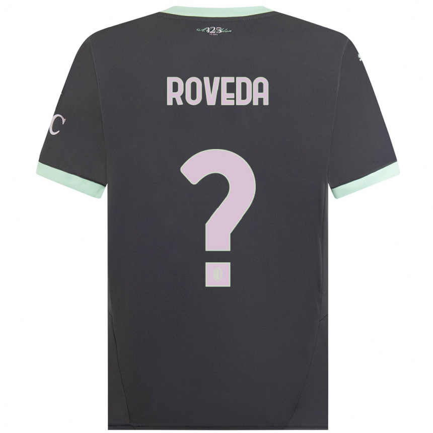 Hombre Fútbol Camiseta Samuele Roveda #0 Gris Equipación Tercera 2024/25