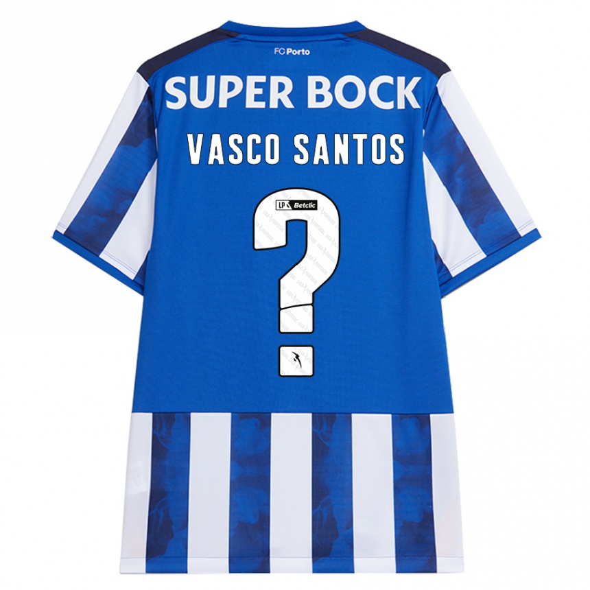 Mujer Fútbol Camiseta Vasco Santos #0 Azul Blanco 1ª Equipación 2024/25