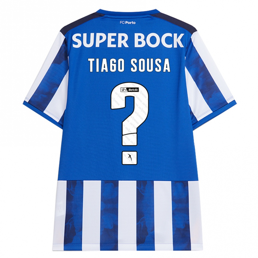 Mujer Fútbol Camiseta Tiago Sousa #0 Azul Blanco 1ª Equipación 2024/25