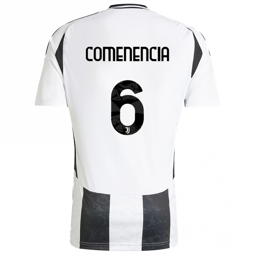 Mujer Fútbol Camiseta Livano Comenencia #6 Blanco Negro 1ª Equipación 2024/25