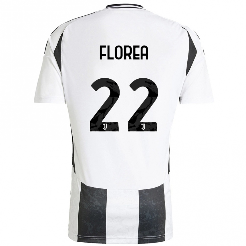 Mujer Fútbol Camiseta Andrei Florea #22 Blanco Negro 1ª Equipación 2024/25