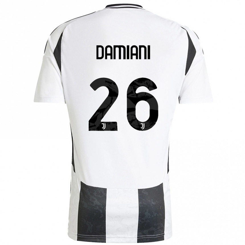 Mujer Fútbol Camiseta Samuele Damiani #26 Blanco Negro 1ª Equipación 2024/25