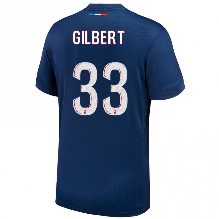 Mujer Fútbol Camiseta Tara Elimbi Gilbert #33 Azul Marino Blanco 1ª Equipación 2024/25