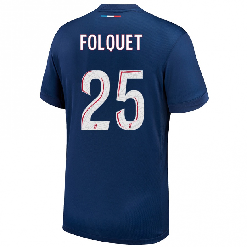 Mujer Fútbol Camiseta Magnaba Folquet #25 Azul Marino Blanco 1ª Equipación 2024/25