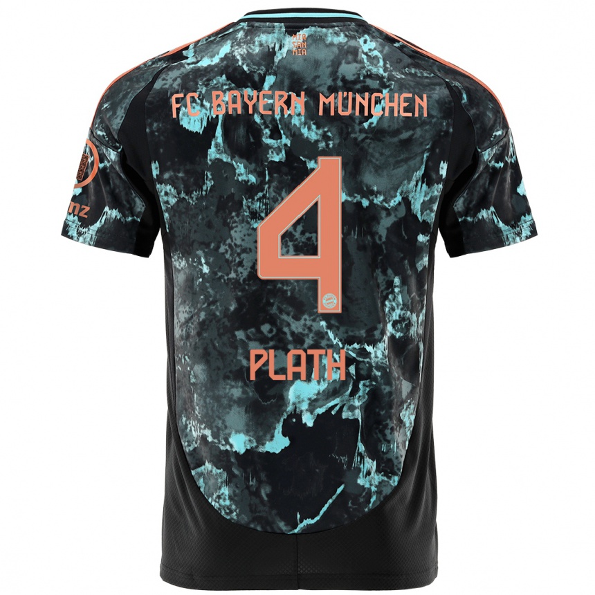 Mujer Fútbol Camiseta Max Plath #4 Negro 2ª Equipación 2024/25