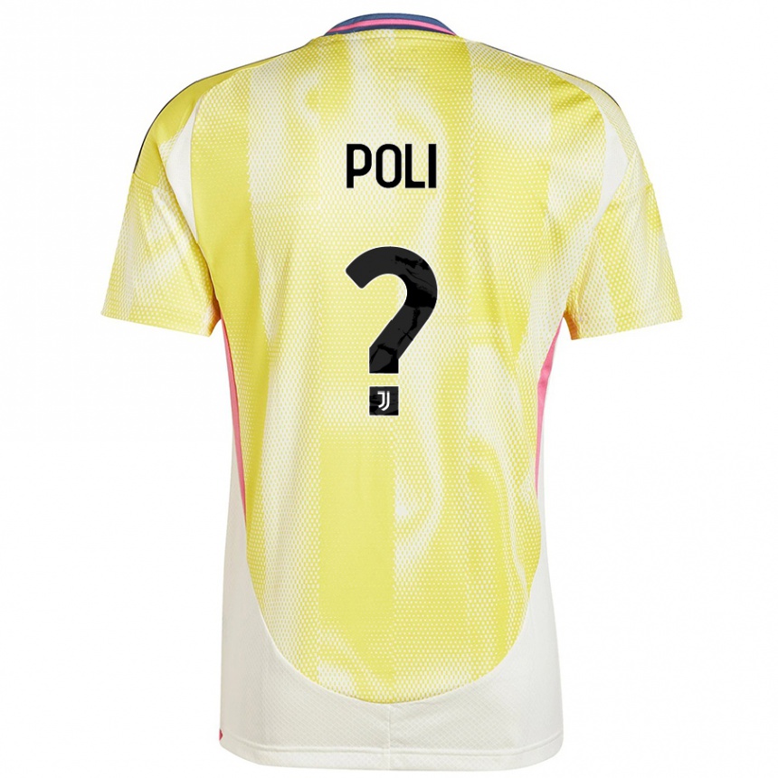 Mujer Fútbol Camiseta Fabrizio Poli #0 Amarillo Solar 2ª Equipación 2024/25