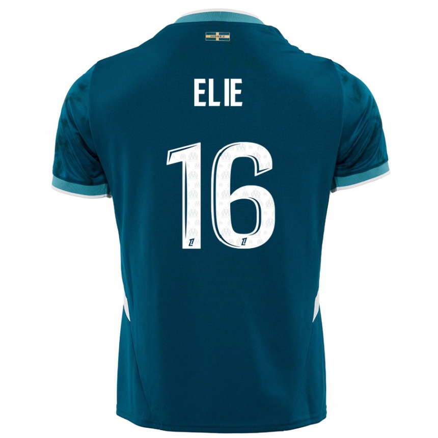 Mujer Fútbol Camiseta Anaïs Elie #16 Azul Turquesa 2ª Equipación 2024/25