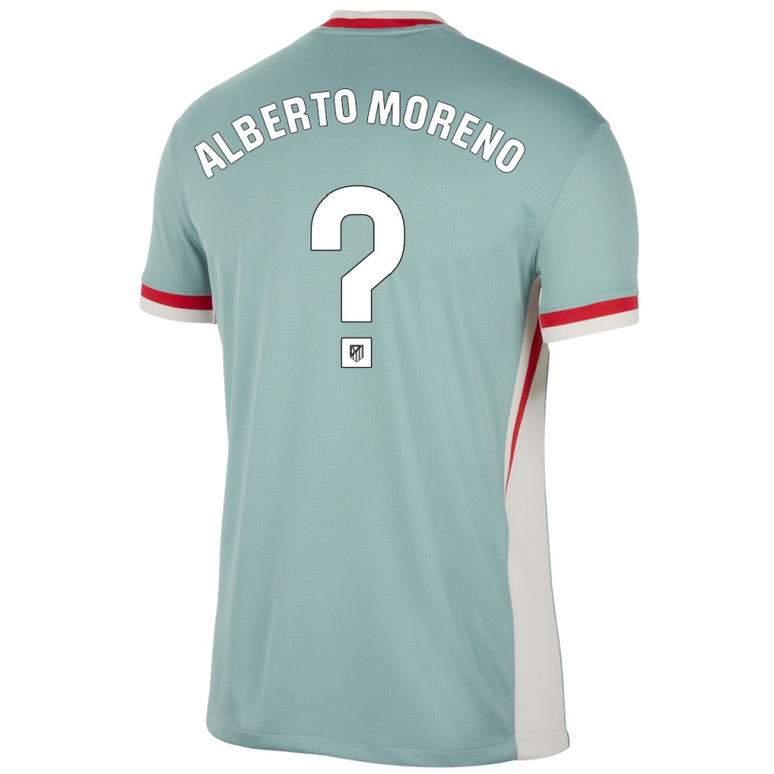 Mujer Fútbol Camiseta Alberto Moreno #0 Beige Claro Azul 2ª Equipación 2024/25