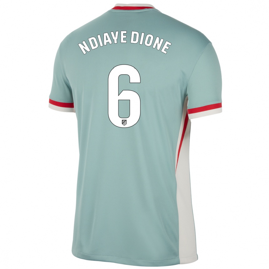 Mujer Fútbol Camiseta Assane Ndiaye Dione #6 Beige Claro Azul 2ª Equipación 2024/25