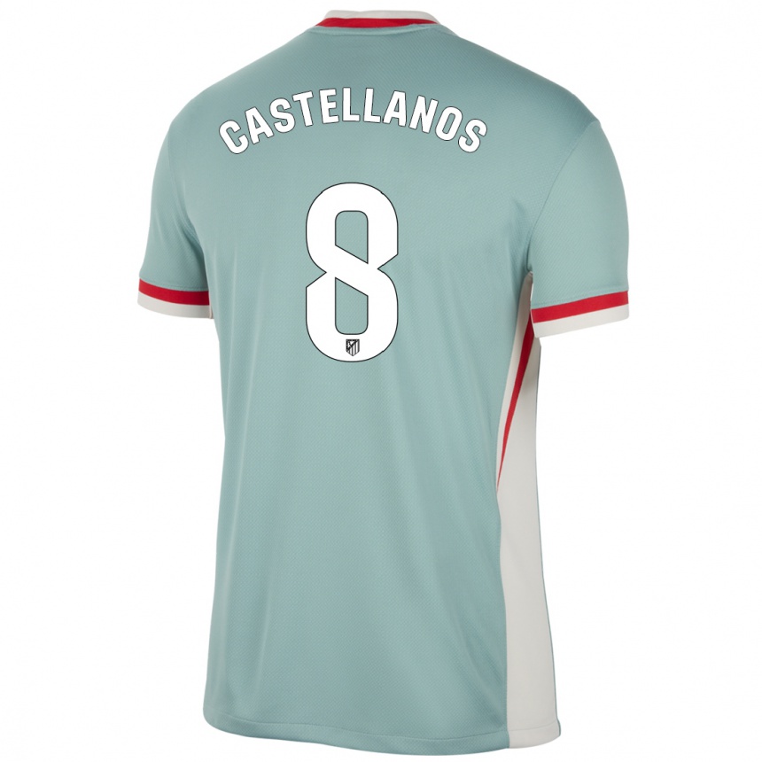 Mujer Fútbol Camiseta Jorge Castellanos #8 Beige Claro Azul 2ª Equipación 2024/25