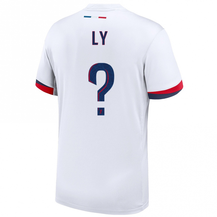 Mujer Fútbol Camiseta Elijah Ly #0 Blanco Azul Rojo 2ª Equipación 2024/25