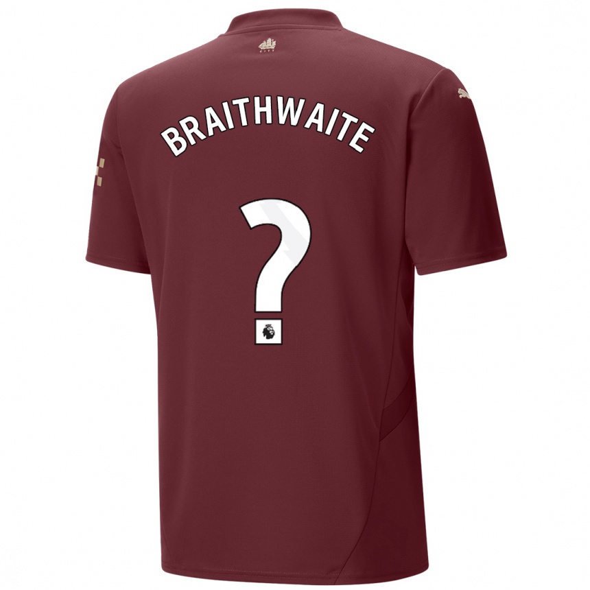 Mujer Fútbol Camiseta Kaden Braithwaite #0 Granate Equipación Tercera 2024/25