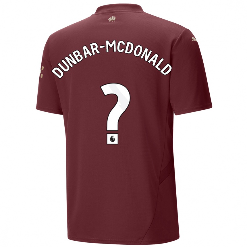 Mujer Fútbol Camiseta Christian Dunbar-Mcdonald #0 Granate Equipación Tercera 2024/25