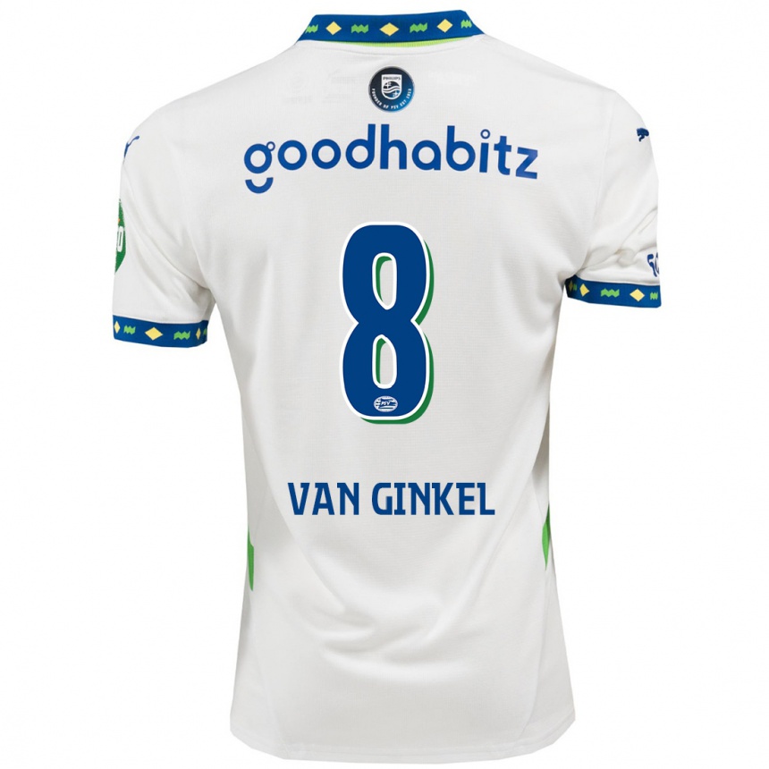 Mujer Fútbol Camiseta Marco Van Ginkel #8 Blanco Azul Oscuro Equipación Tercera 2024/25