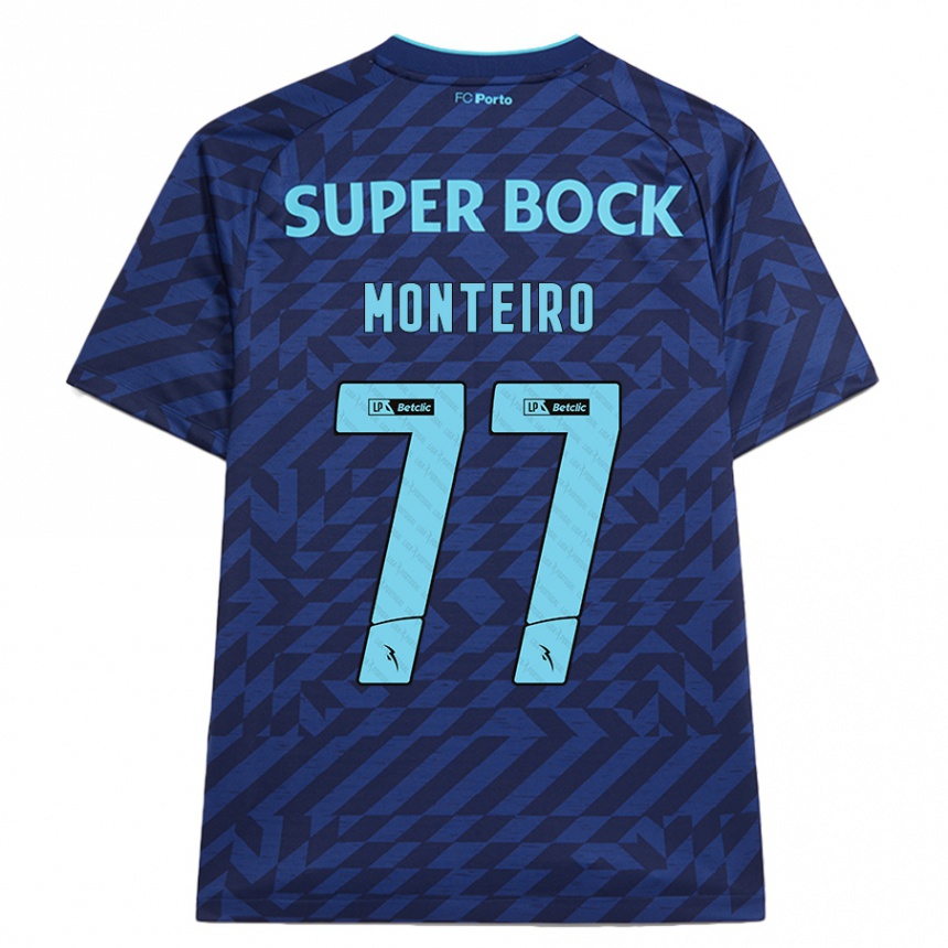 Mujer Fútbol Camiseta Rui Monteiro #77 Azul Marino Equipación Tercera 2024/25