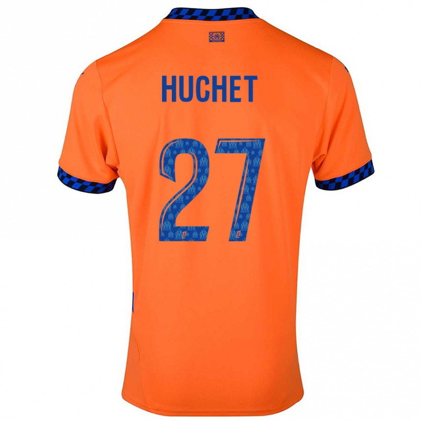 Mujer Fútbol Camiseta Sarah Huchet #27 Naranja Azul Oscuro Equipación Tercera 2024/25