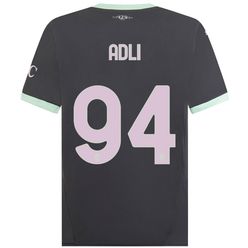 Mujer Fútbol Camiseta Yacine Adli #94 Gris Equipación Tercera 2024/25