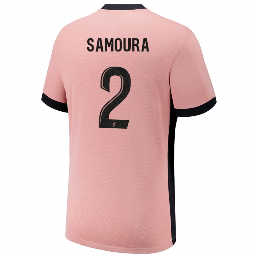 Mujer Fútbol Camiseta Thiniba Samoura #2 Rosa Óxido Equipación Tercera 2024/25