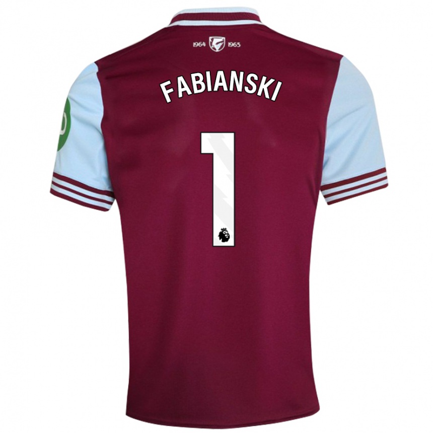 Niño Fútbol Camiseta Lukasz Fabianski #1 Rojo Oscuro 1ª Equipación 2024/25