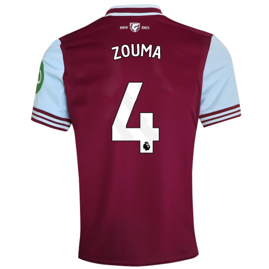 Niño Fútbol Camiseta Kurt Zouma #4 Rojo Oscuro 1ª Equipación 2024/25