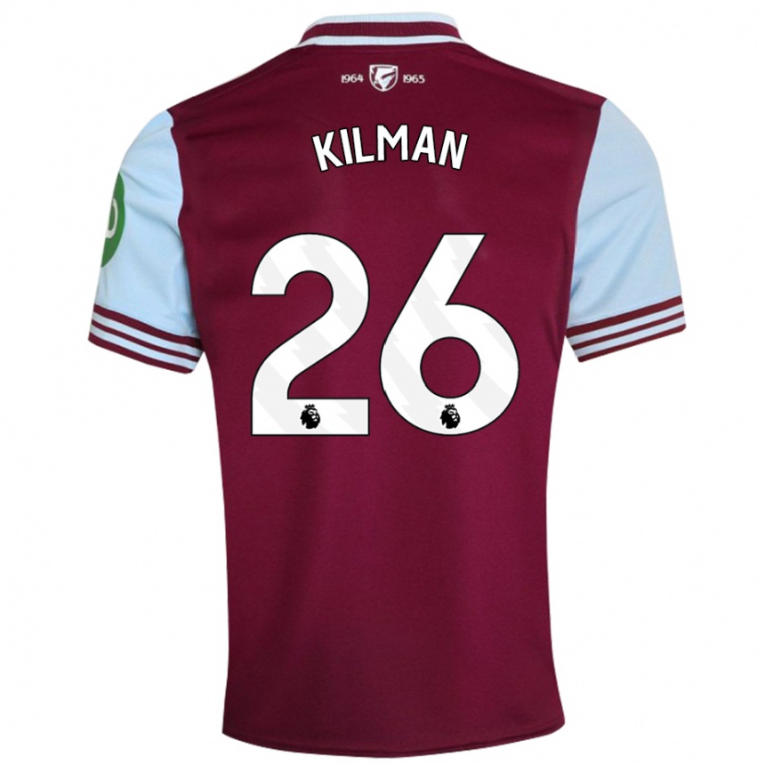 Niño Fútbol Camiseta Max Kilman #26 Rojo Oscuro 1ª Equipación 2024/25