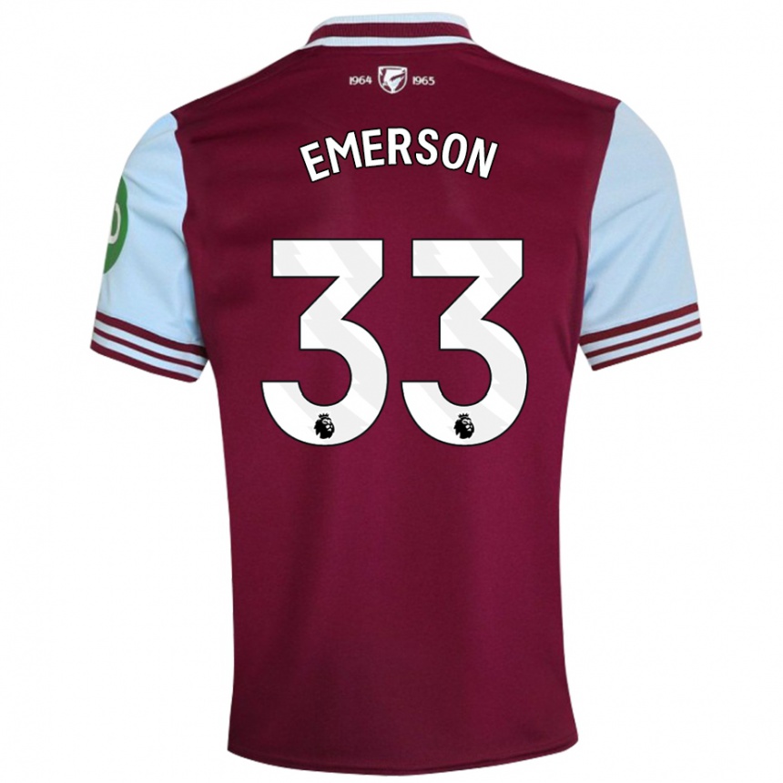 Niño Fútbol Camiseta Emerson Palmieri #33 Rojo Oscuro 1ª Equipación 2024/25