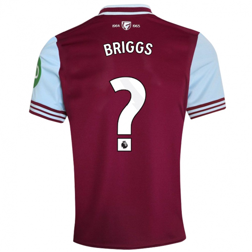 Niño Fútbol Camiseta Josh Briggs #0 Rojo Oscuro 1ª Equipación 2024/25