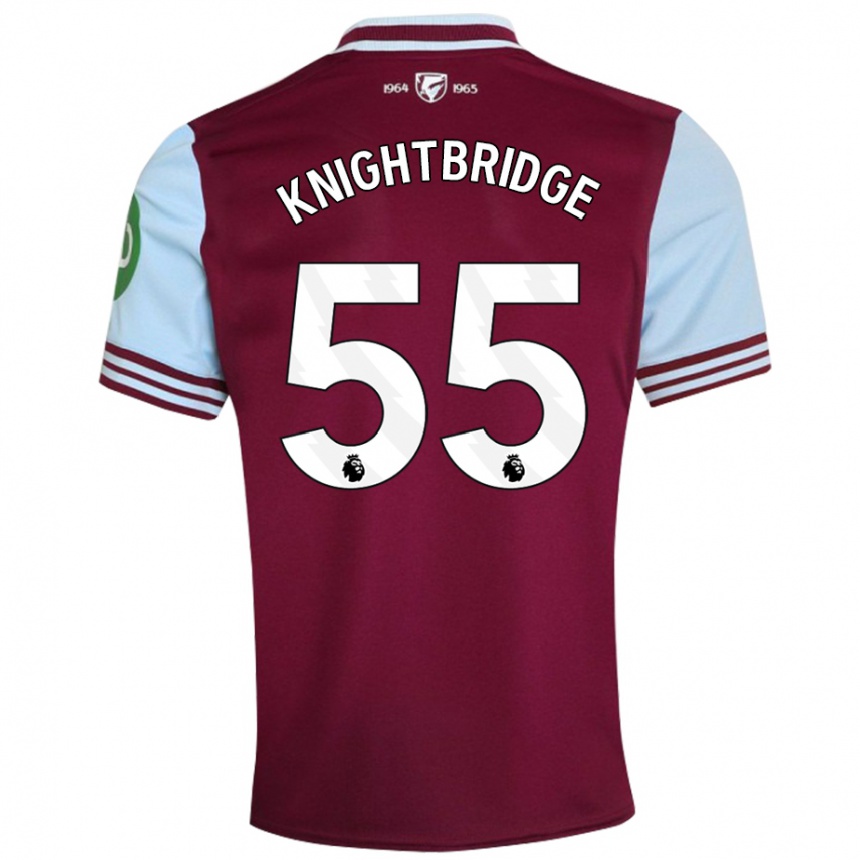 Niño Fútbol Camiseta Jacob Knightbridge #55 Rojo Oscuro 1ª Equipación 2024/25