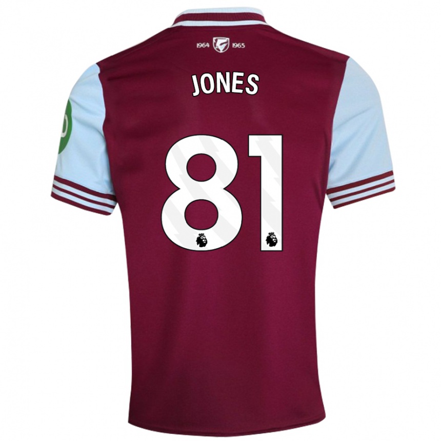 Niño Fútbol Camiseta Liam Jones #81 Rojo Oscuro 1ª Equipación 2024/25