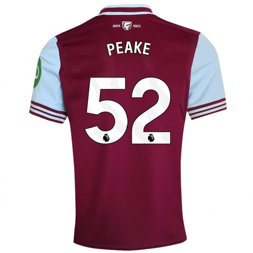 Niño Fútbol Camiseta Lennon Peake #52 Rojo Oscuro 1ª Equipación 2024/25