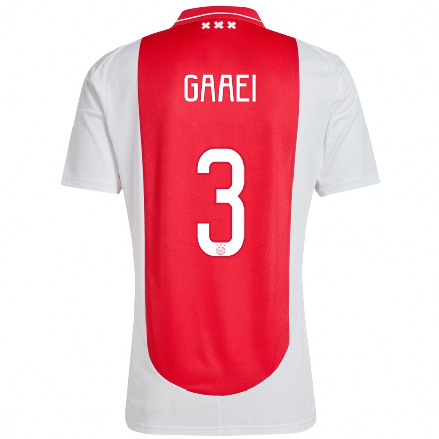 Niño Fútbol Camiseta Anton Gaaei #3 Rojo Blanco 1ª Equipación 2024/25