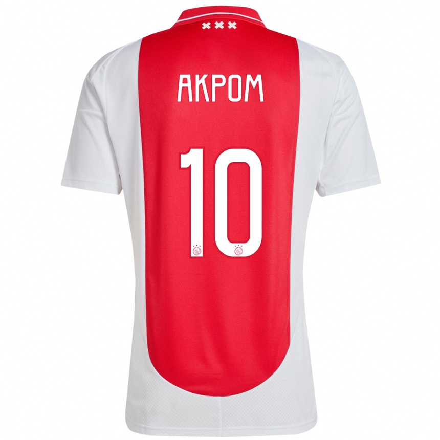 Niño Fútbol Camiseta Chuba Akpom #10 Rojo Blanco 1ª Equipación 2024/25