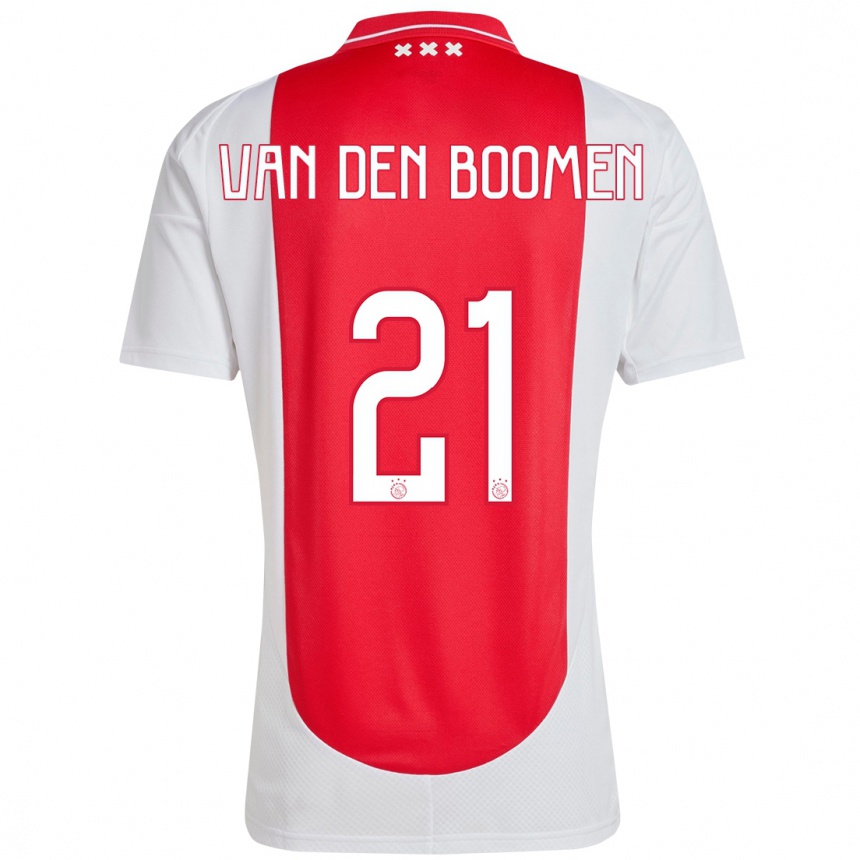 Niño Fútbol Camiseta Branco Van Den Boomen #21 Rojo Blanco 1ª Equipación 2024/25