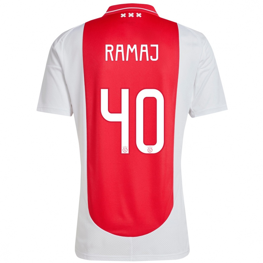 Niño Fútbol Camiseta Diant Ramaj #40 Rojo Blanco 1ª Equipación 2024/25