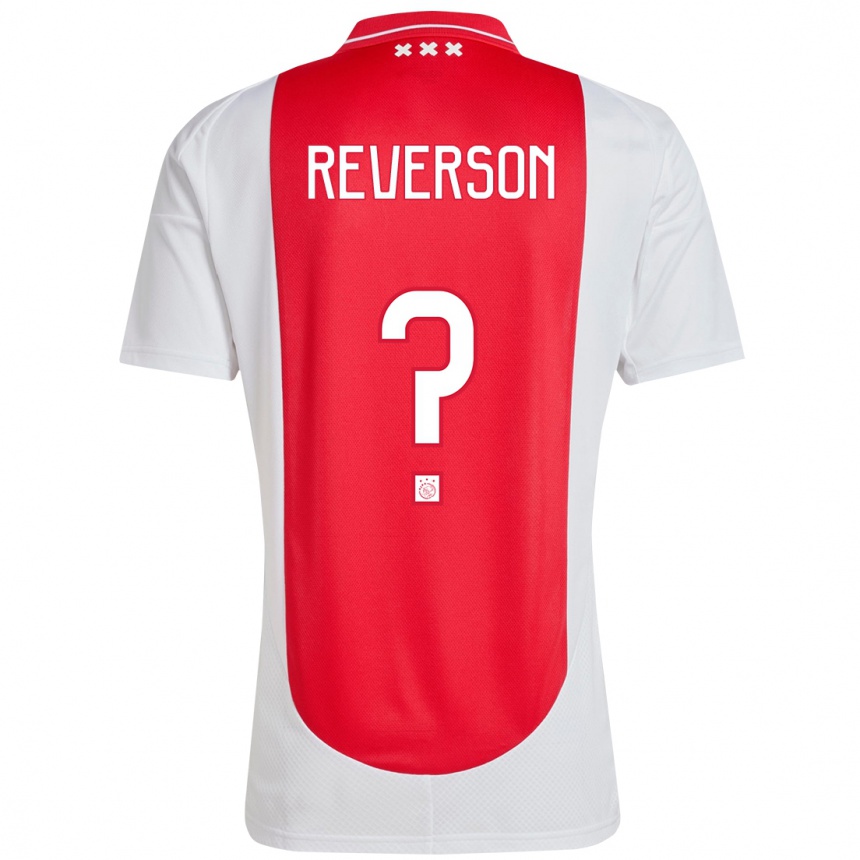 Niño Fútbol Camiseta Paul Reverson #0 Rojo Blanco 1ª Equipación 2024/25