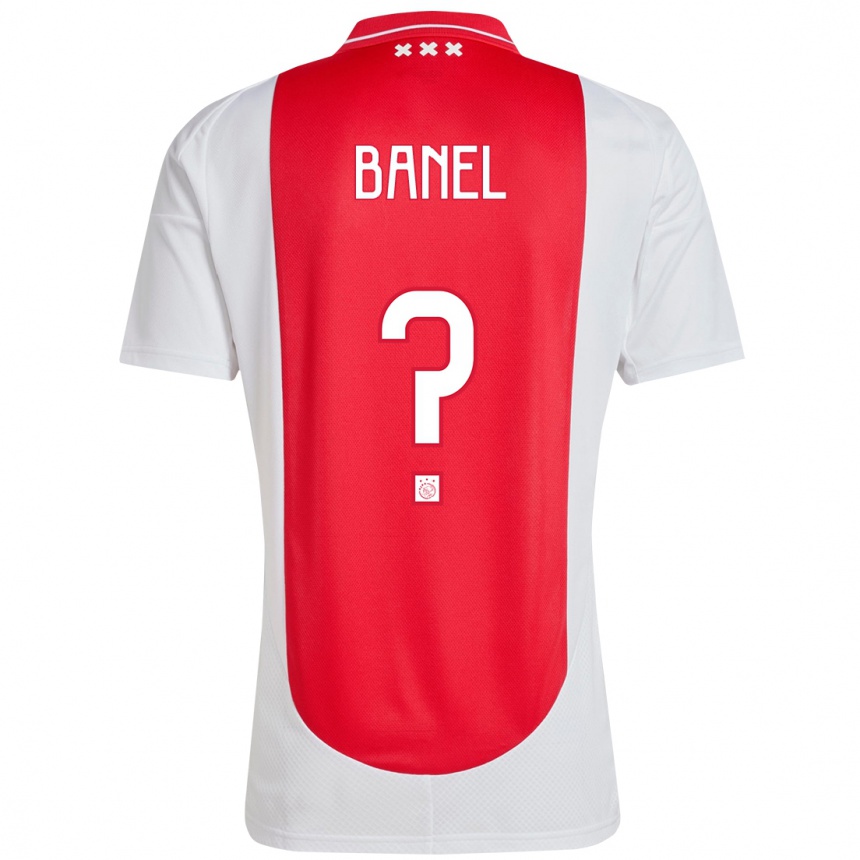 Niño Fútbol Camiseta Jaydon Banel #0 Rojo Blanco 1ª Equipación 2024/25