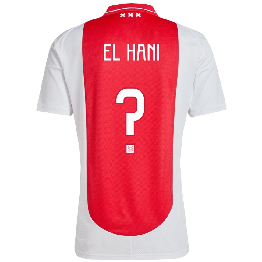 Niño Fútbol Camiseta Aymean El Hani #0 Rojo Blanco 1ª Equipación 2024/25