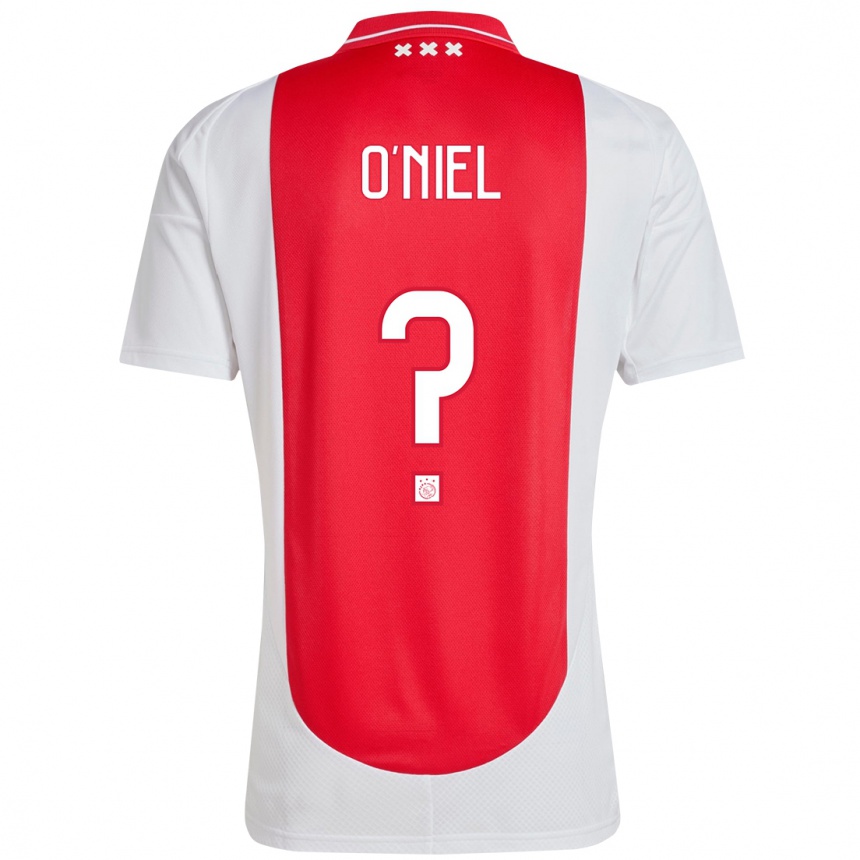 Niño Fútbol Camiseta Don O'niel #0 Rojo Blanco 1ª Equipación 2024/25