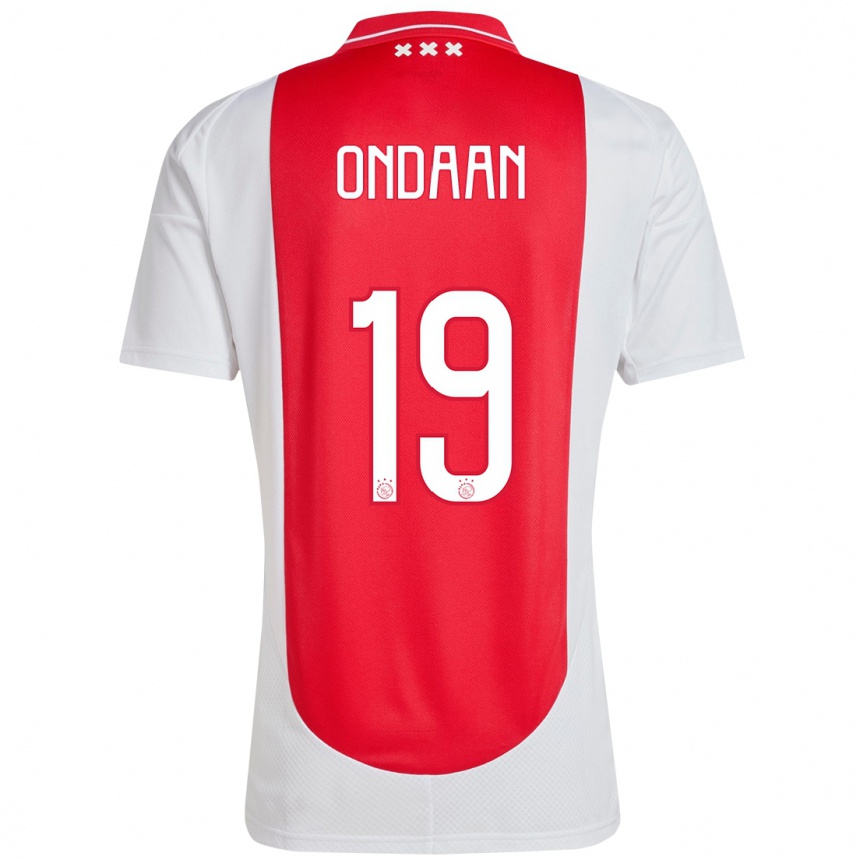 Niño Fútbol Camiseta Terell Ondaan #19 Rojo Blanco 1ª Equipación 2024/25