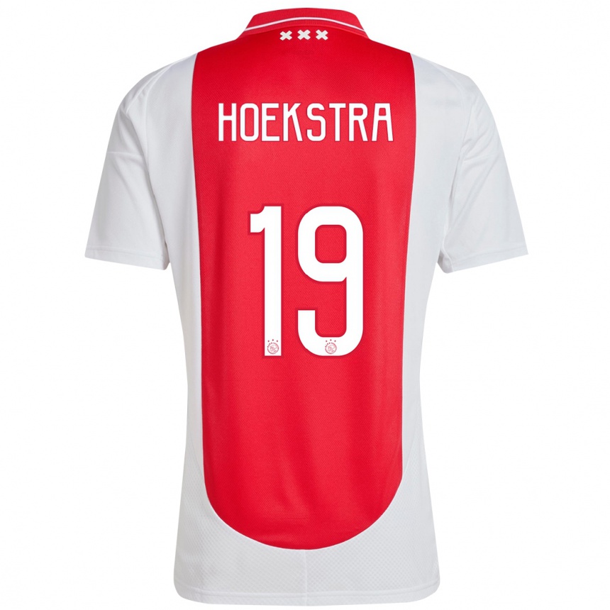 Niño Fútbol Camiseta Tiny Hoekstra #19 Rojo Blanco 1ª Equipación 2024/25