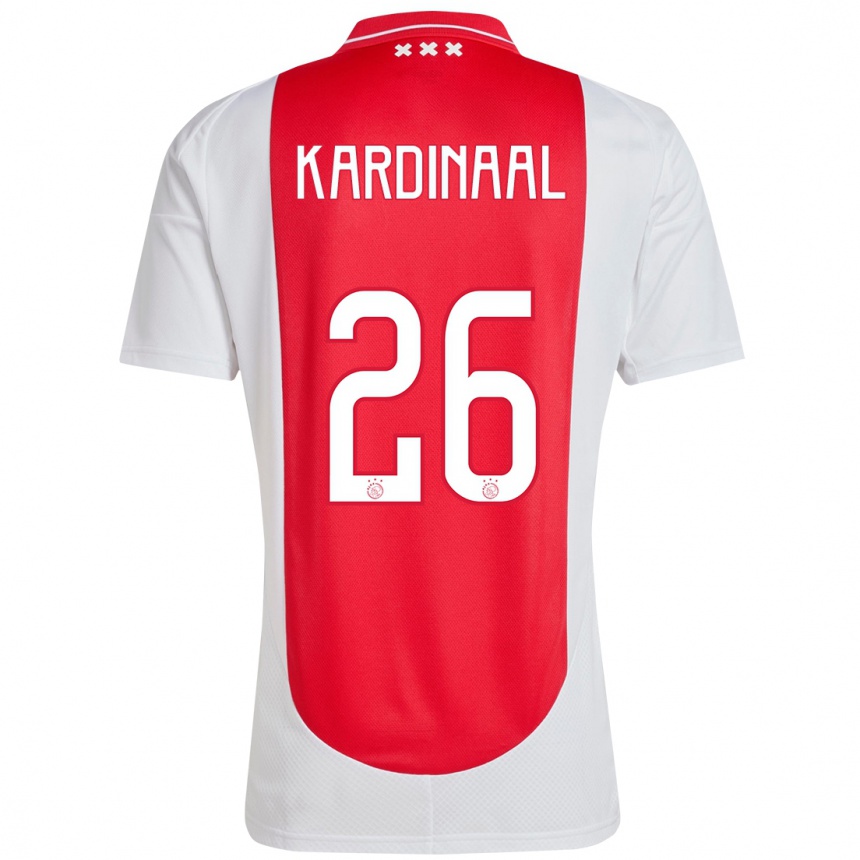 Niño Fútbol Camiseta Isa Kardinaal #26 Rojo Blanco 1ª Equipación 2024/25